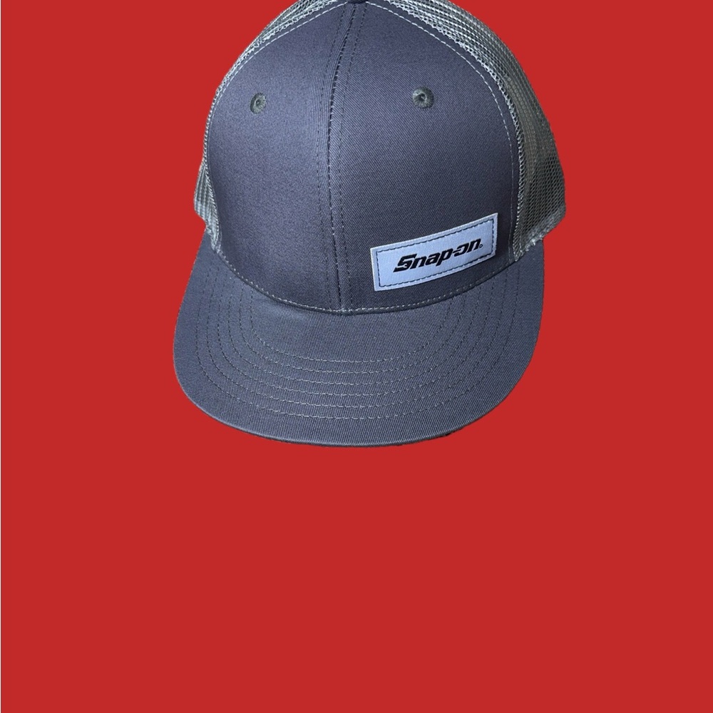 Snap-on Gray Summer SnapBack Mesh Cap NEW Adjustable